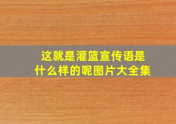 这就是灌篮宣传语是什么样的呢图片大全集