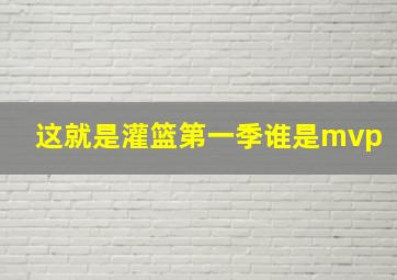 这就是灌篮第一季谁是mvp