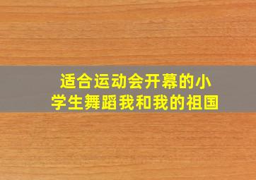 适合运动会开幕的小学生舞蹈我和我的祖国