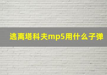 逃离塔科夫mp5用什么子弹