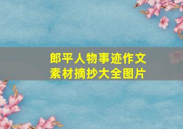 郎平人物事迹作文素材摘抄大全图片