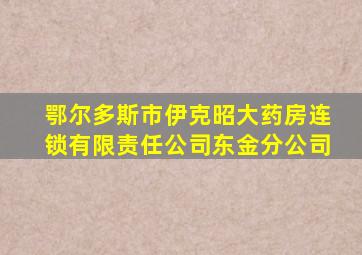 鄂尔多斯市伊克昭大药房连锁有限责任公司东金分公司