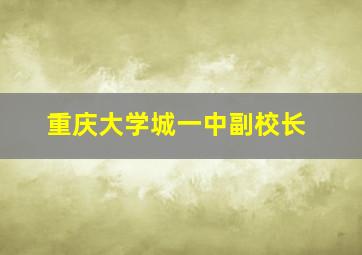 重庆大学城一中副校长