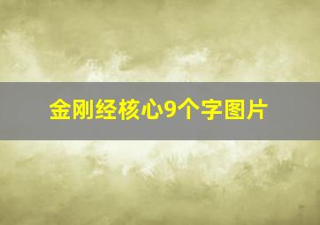 金刚经核心9个字图片