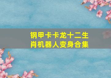 钢甲卡卡龙十二生肖机器人变身合集