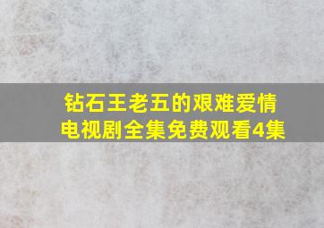 钻石王老五的艰难爱情电视剧全集免费观看4集