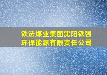 铁法煤业集团沈阳铁强环保能源有限责任公司