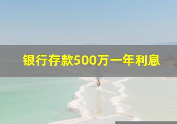 银行存款500万一年利息