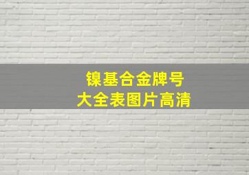 镍基合金牌号大全表图片高清