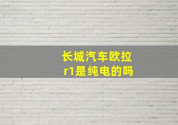 长城汽车欧拉r1是纯电的吗