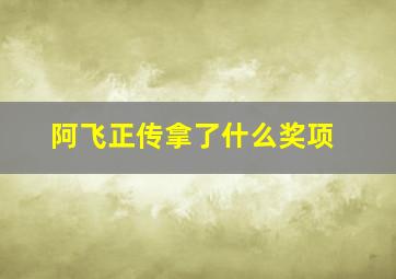 阿飞正传拿了什么奖项