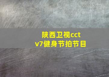 陕西卫视cctv7健身节拍节目