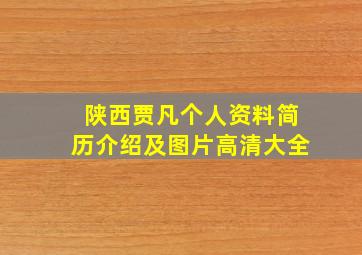 陕西贾凡个人资料简历介绍及图片高清大全