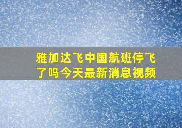 雅加达飞中国航班停飞了吗今天最新消息视频