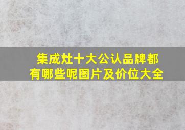 集成灶十大公认品牌都有哪些呢图片及价位大全