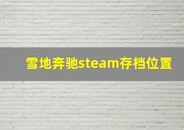 雪地奔驰steam存档位置