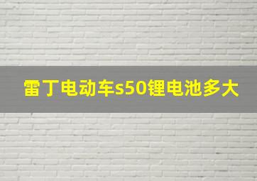 雷丁电动车s50锂电池多大