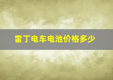 雷丁电车电池价格多少