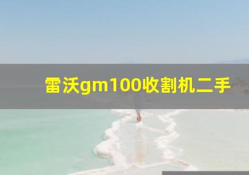 雷沃gm100收割机二手