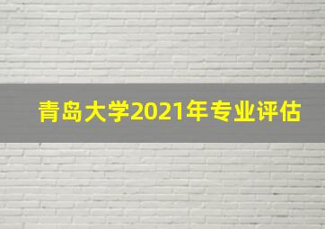 青岛大学2021年专业评估