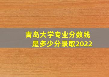 青岛大学专业分数线是多少分录取2022