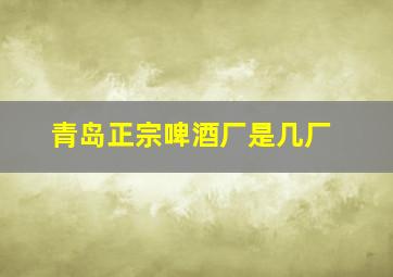 青岛正宗啤酒厂是几厂