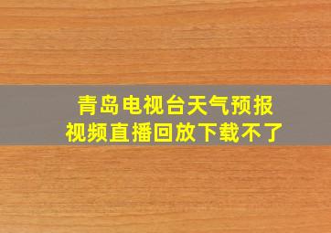 青岛电视台天气预报视频直播回放下载不了