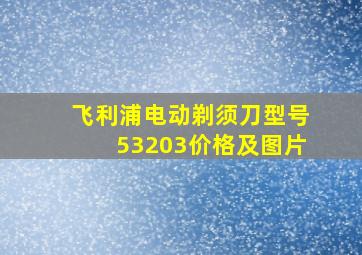 飞利浦电动剃须刀型号53203价格及图片