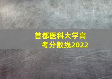 首都医科大学高考分数线2022