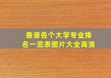 香港各个大学专业排名一览表图片大全高清