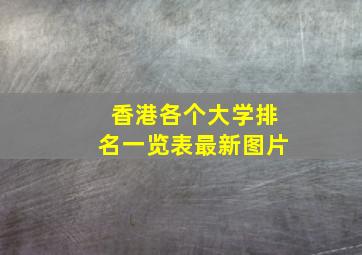 香港各个大学排名一览表最新图片