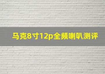 马克8寸12p全频喇叭测评