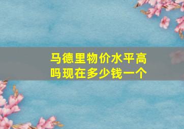 马德里物价水平高吗现在多少钱一个