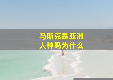 马斯克是亚洲人种吗为什么