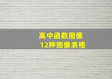 高中函数图像12种图像表格