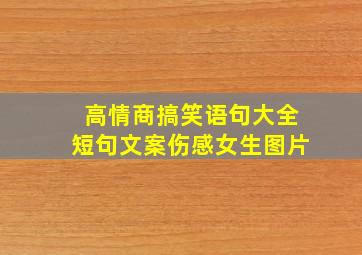 高情商搞笑语句大全短句文案伤感女生图片