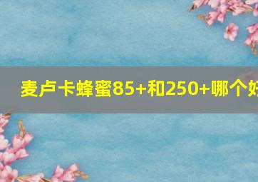 麦卢卡蜂蜜85+和250+哪个好