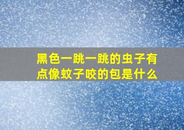 黑色一跳一跳的虫子有点像蚊子咬的包是什么